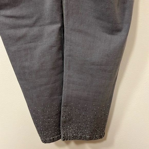 Wit & Wisdom Lux Touch High Rise Gray Rhinestones Ab Solution’s Jeans - Picture 3 of 8
